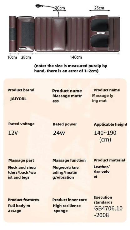Fasciyo Full-Body Heat Massage Mattress